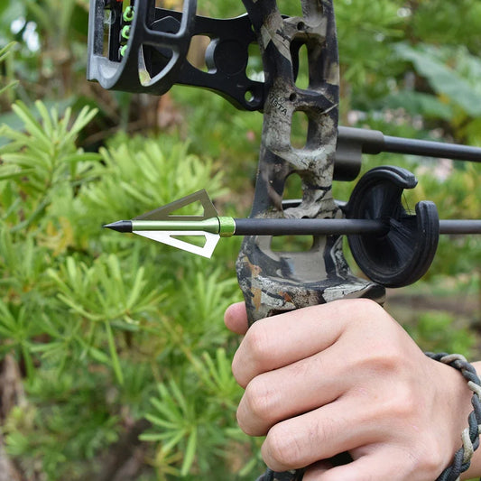 12Pcs 100 Grain Broadheads 3 Blades Tips