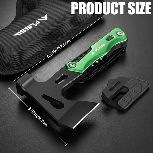 Camping 14-in-1 Multitool, Stainless Steel with LED Light,