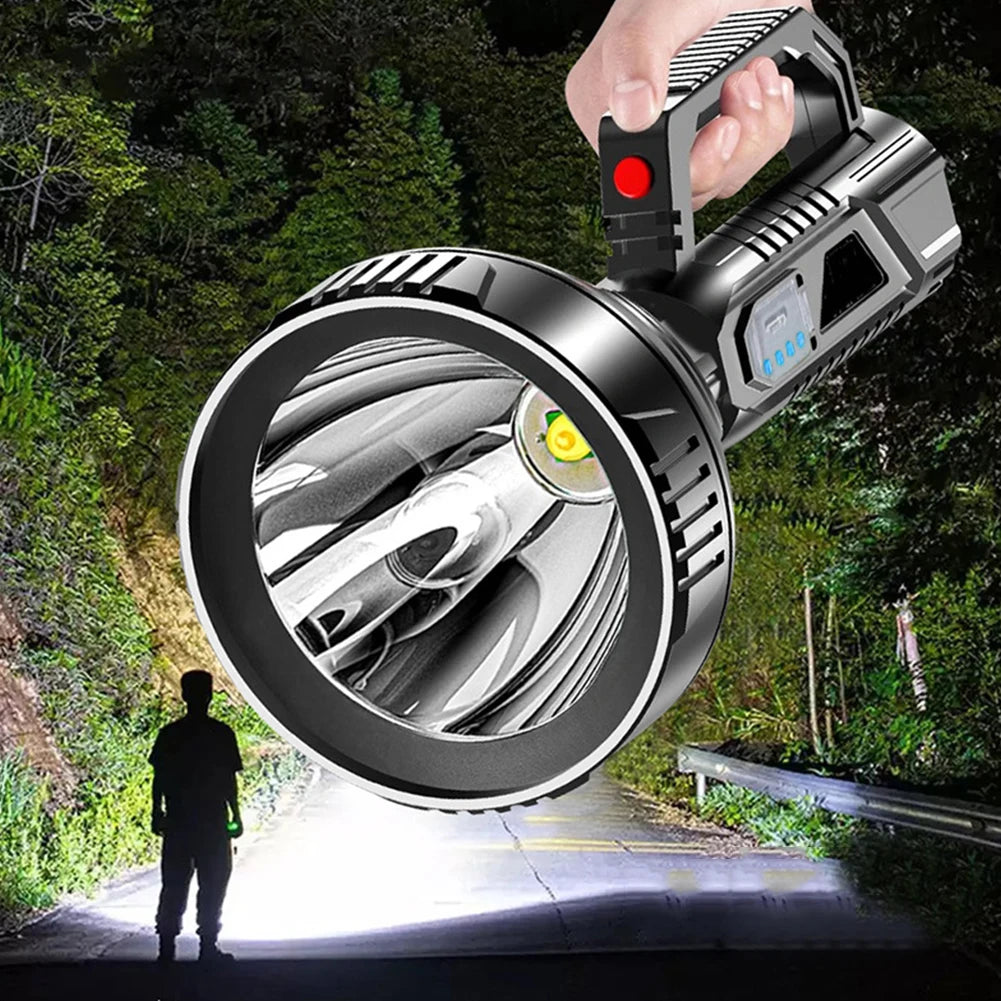 LED Searchlight 3 Modes USB Rechargeable Life Waterproof