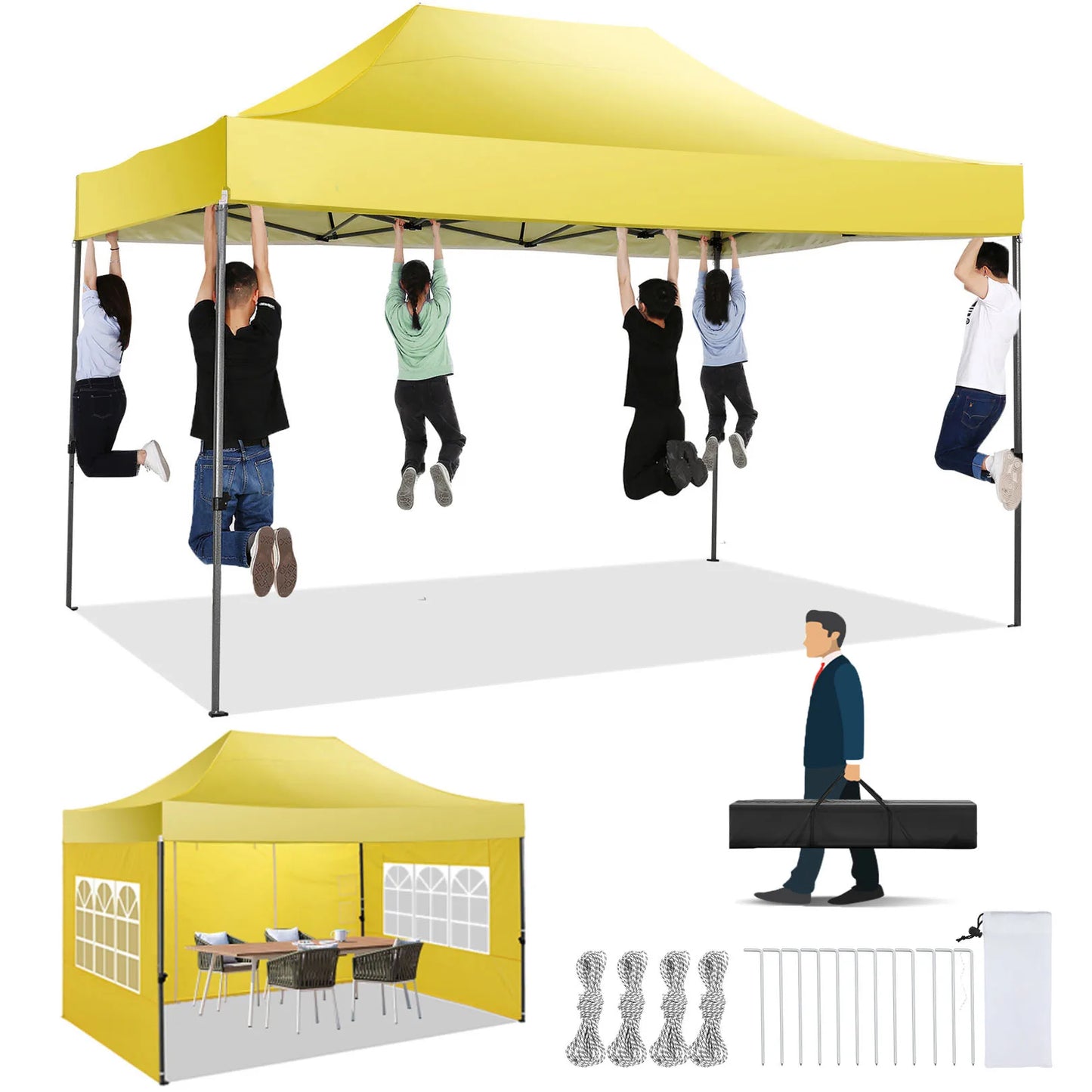 10x15 Heavy Duty Pop up Canopy Tent