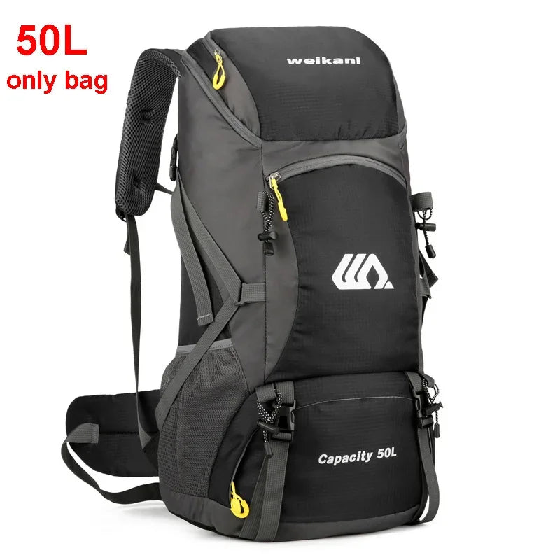 50L Large Waterproof Mountaineering Backpack Camping Men Hiking Bag Tourist Rucksack Outdoor Sports Climbing Bag Luggage Travel