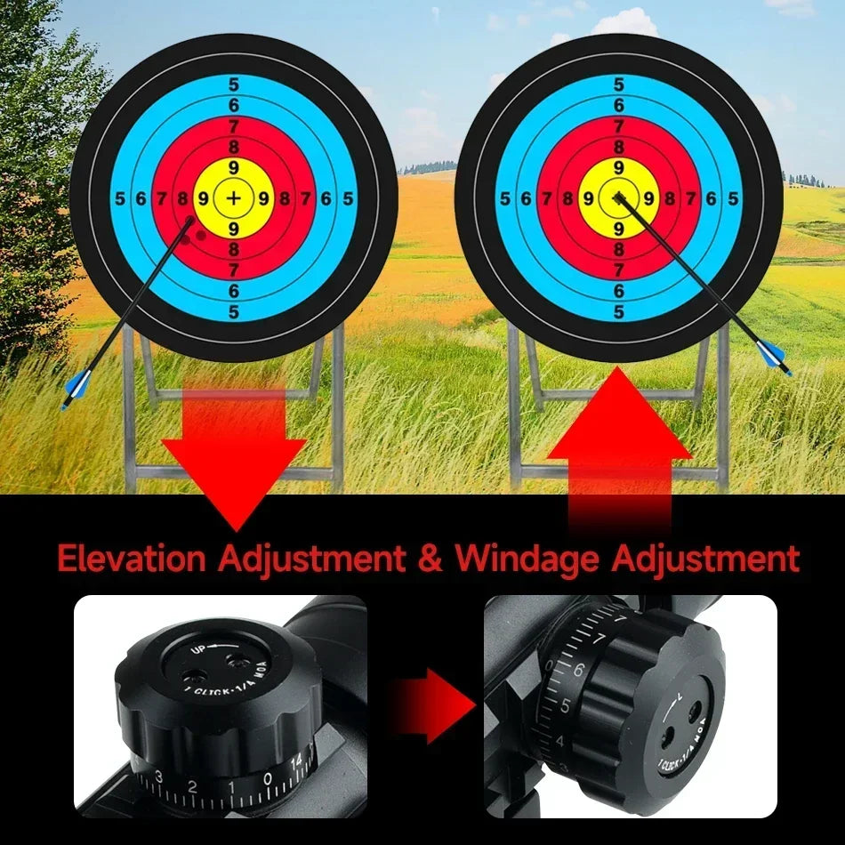 Tactical 3-9X32EG Riflescope Laser Red Dot