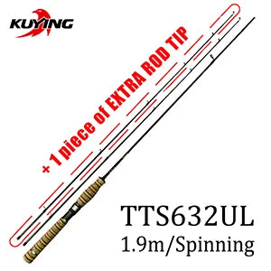 KUYING TETON Super Ultra Soft Light Fishing Rod Pole Combo