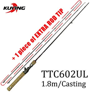 KUYING TETON Super Ultra Soft Light Fishing Rod Pole Combo