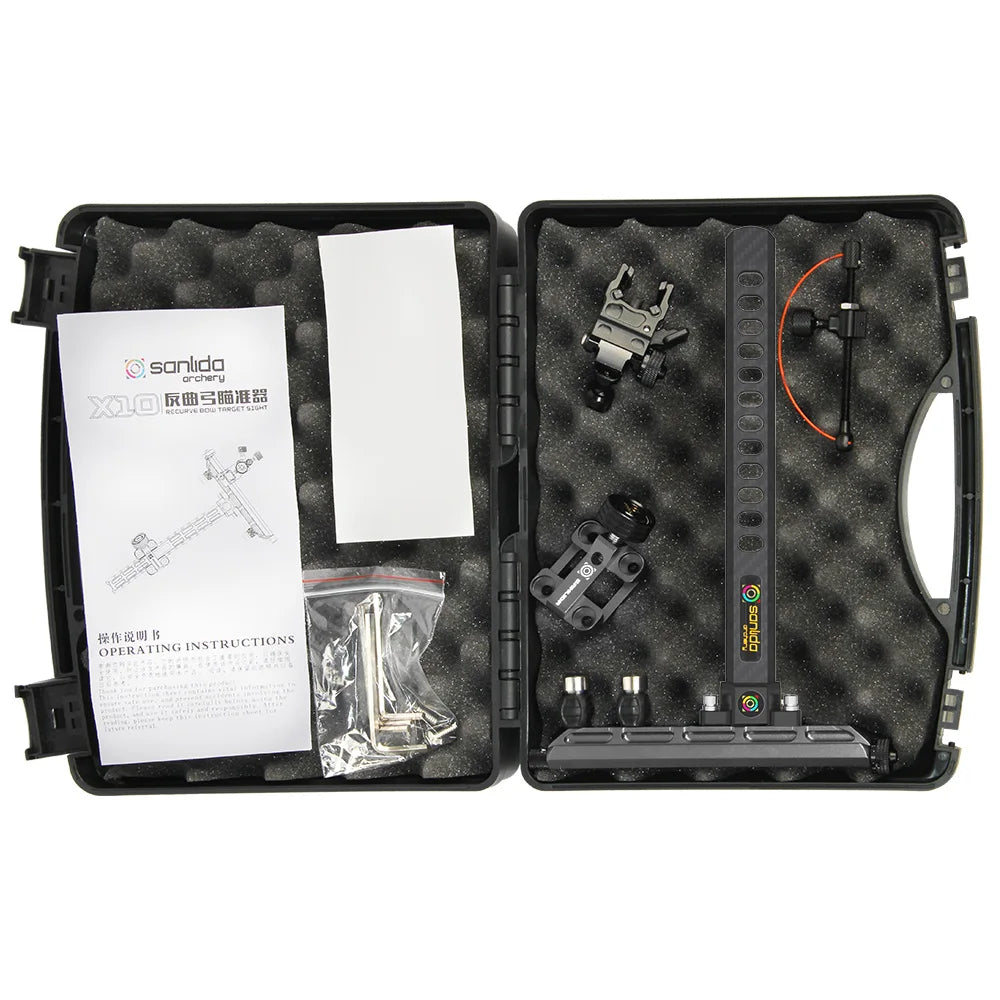 Archery X10 Recurve Bow Sight Optical Fiber Pin 9 Inches