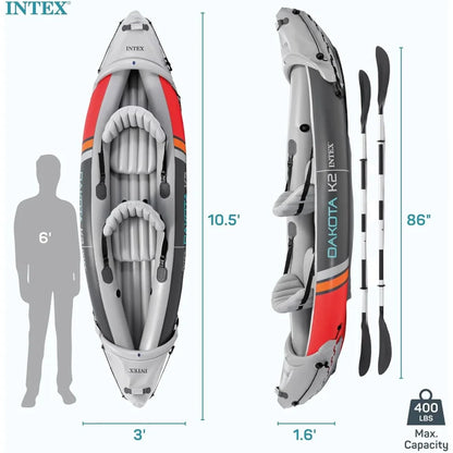 2-Person Inflatable Kayak Set