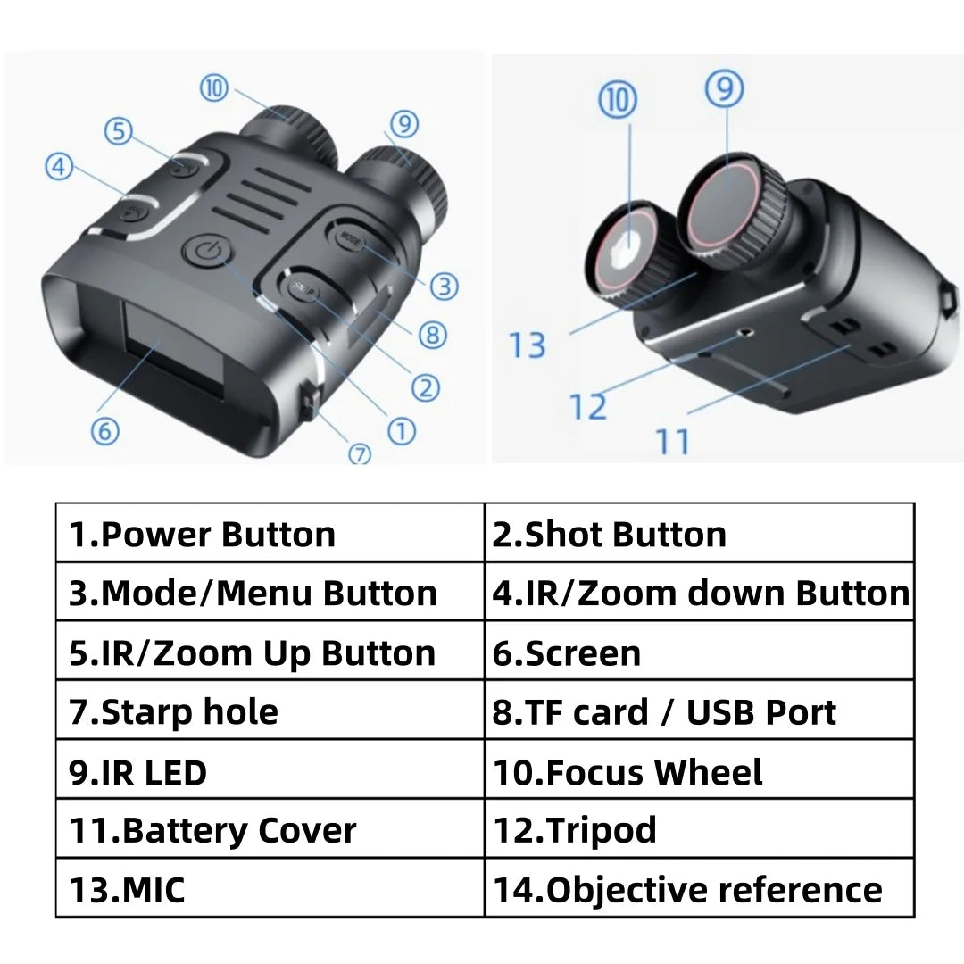 Infrared Night Vision  10x Zoom Military Tactical 300m