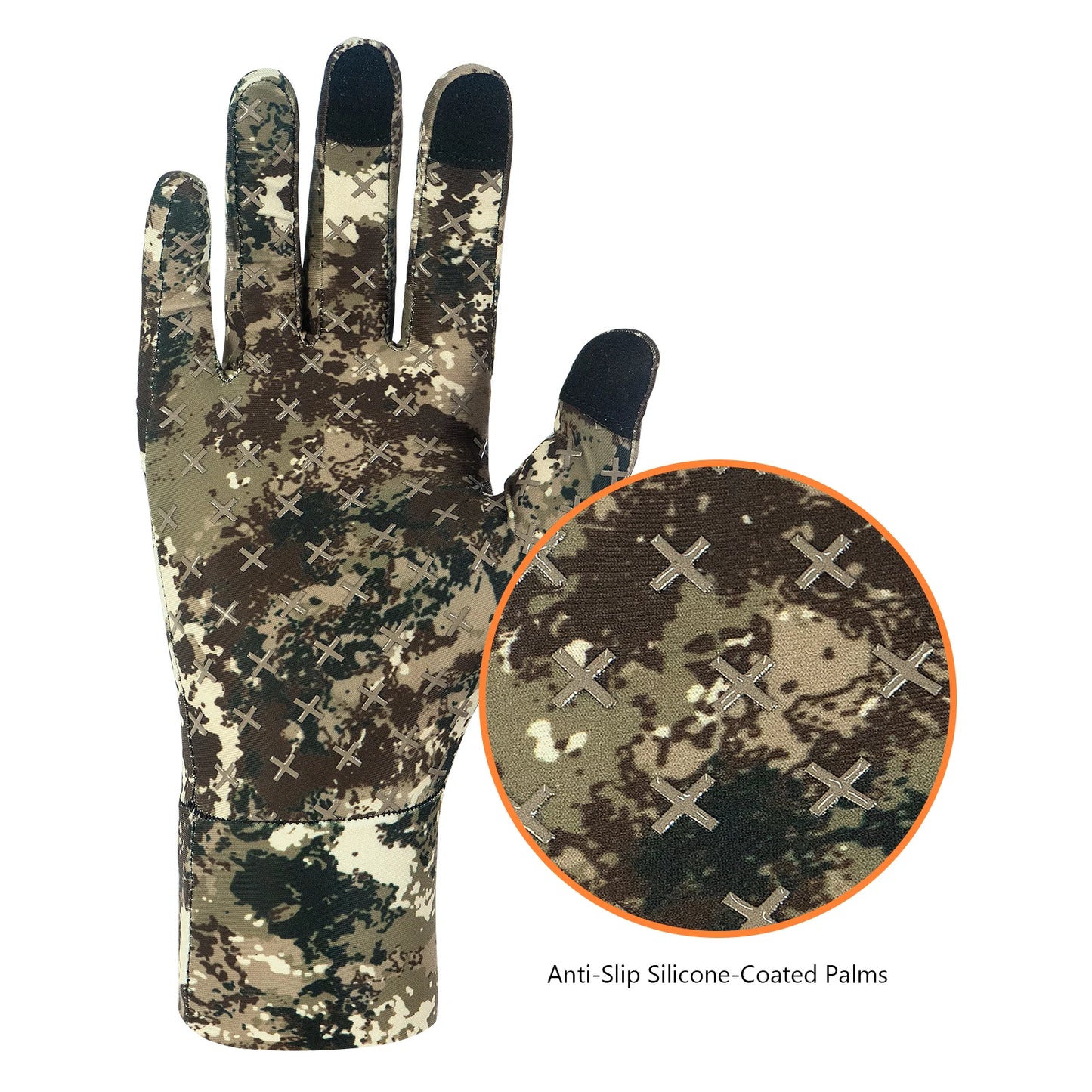 Lightweight UPF 50+ Camo Hunting Gloves HG05