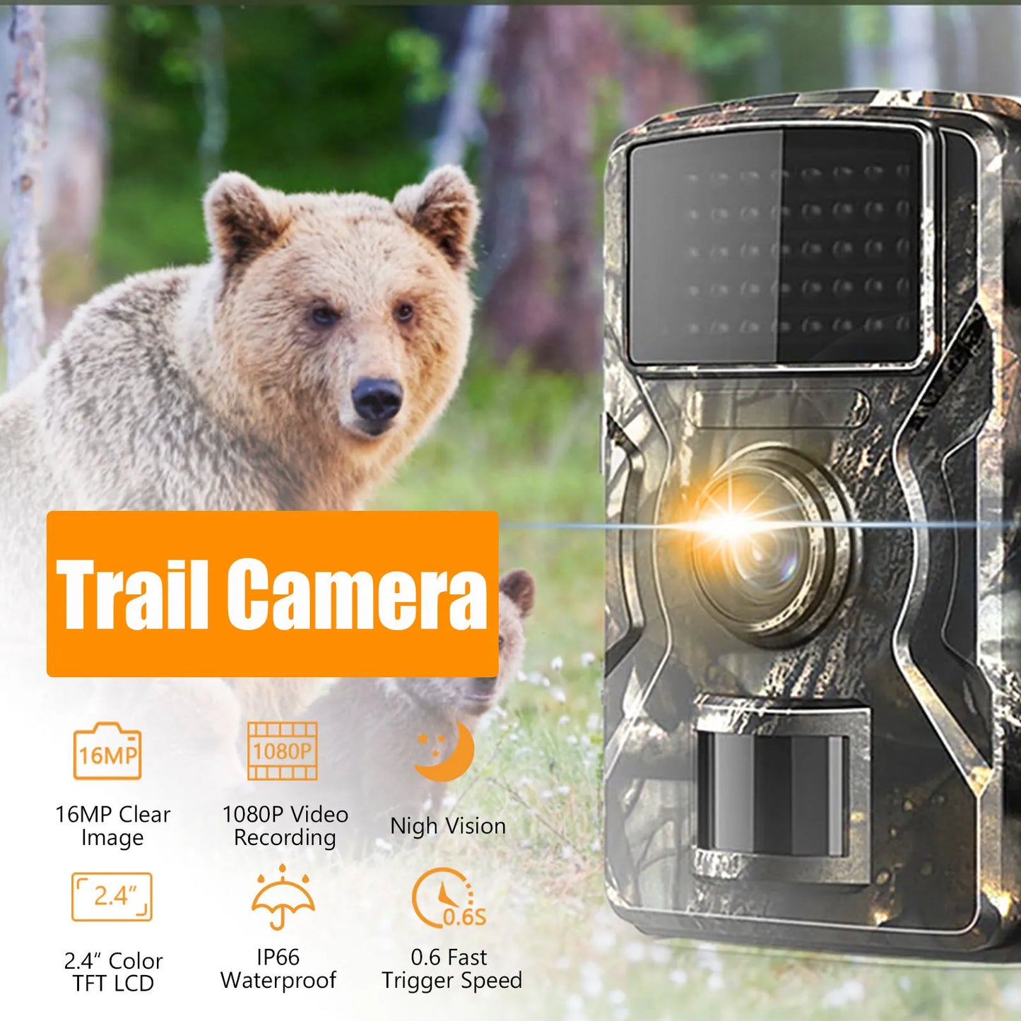 1080P Hunting Camera 2.0in LCD  Waterproof