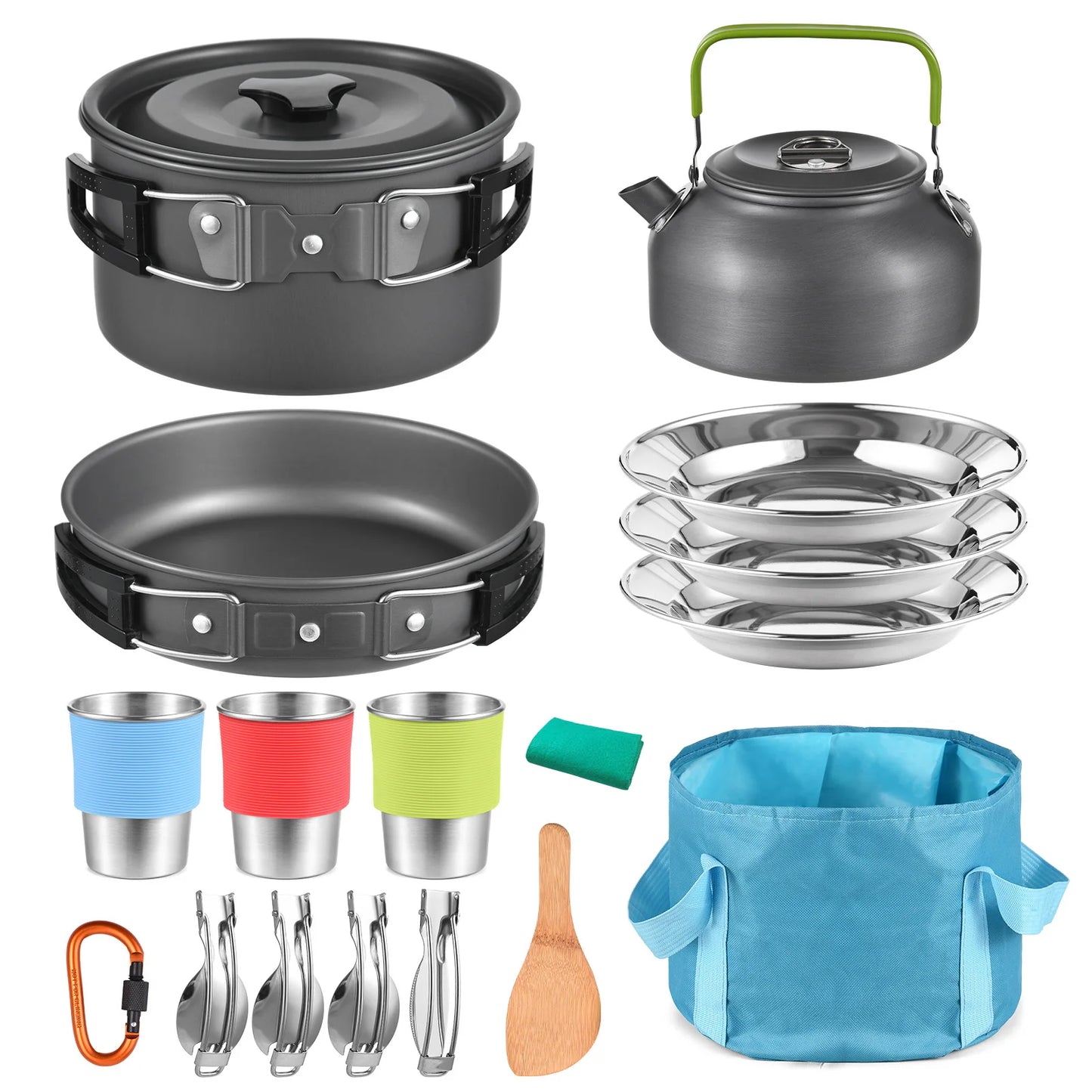 Camping Cookware Mess Kit Outdoors Camping Pot