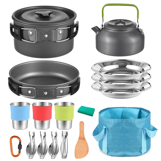 Camping Cookware Mess Kit Outdoors Camping Pot
