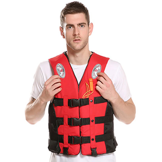 Boating Life Jacket Water Sports  Life Vest for Kids Adults Red