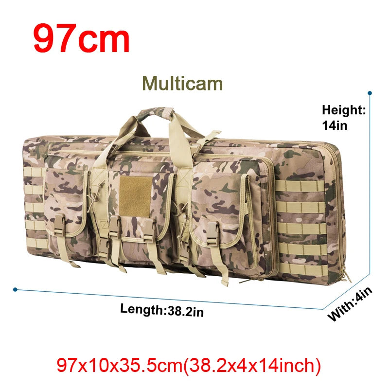 32 38 42 48 inch Tactical Double Rifle Case Molle Bag