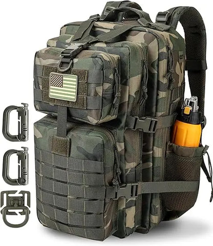 45L Tactical Backpack  Bottle Holder, 3-Day Pack