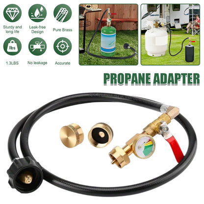 36Inch High-Pressure Propane Refill Adapter Hose