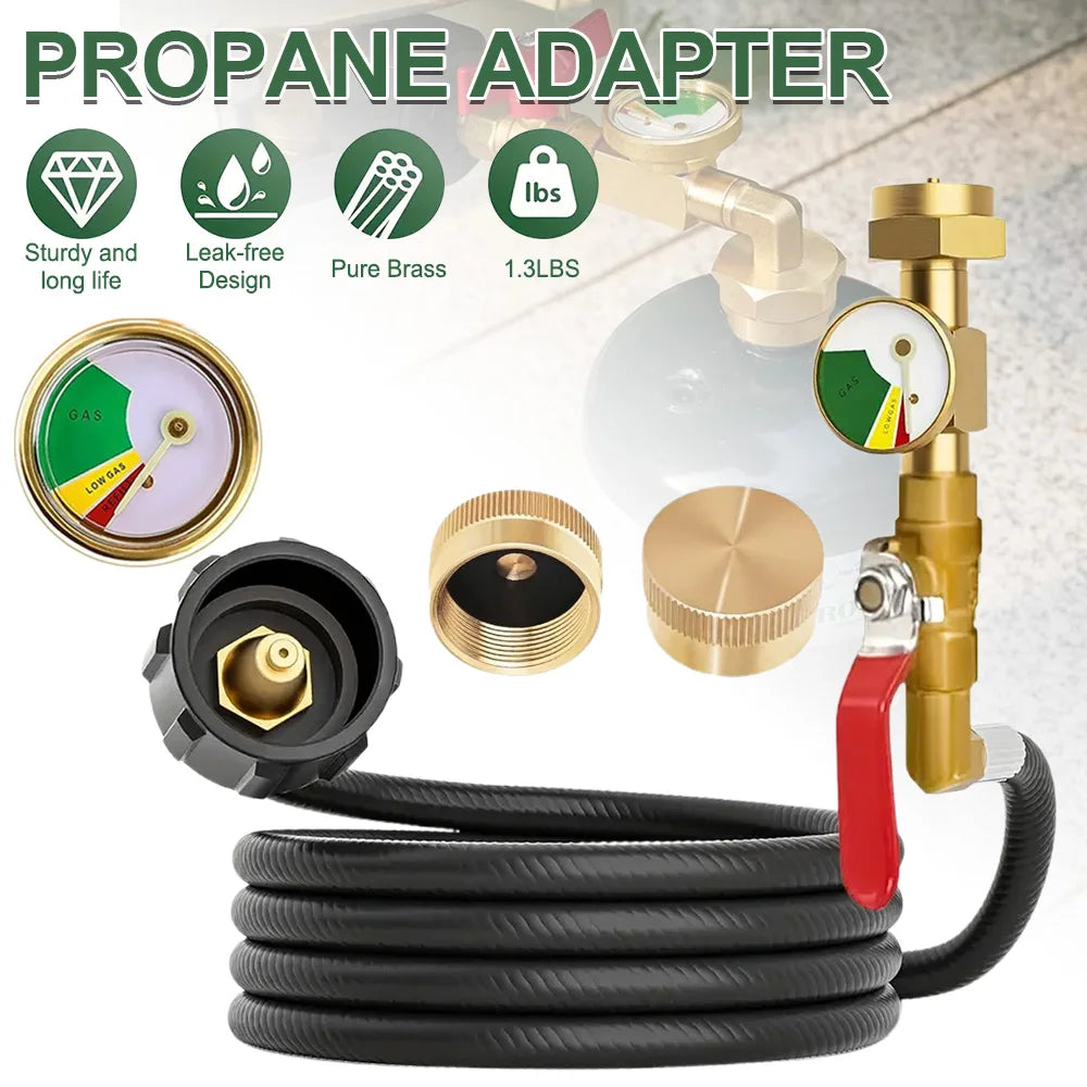 36Inch High-Pressure Propane Refill Adapter Hose