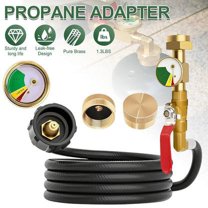 36Inch High-Pressure Propane Refill Adapter Hose