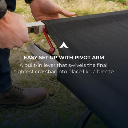 Teton Camping Cot with Pivot Arm, Folding Camping Cot