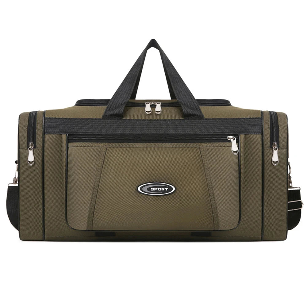 Weekend Duffle Bag Large Capacity Oxford Trip Work Storage Bag Waterproof Portable Unisex Zipper Outdoors Business Duffle Bag