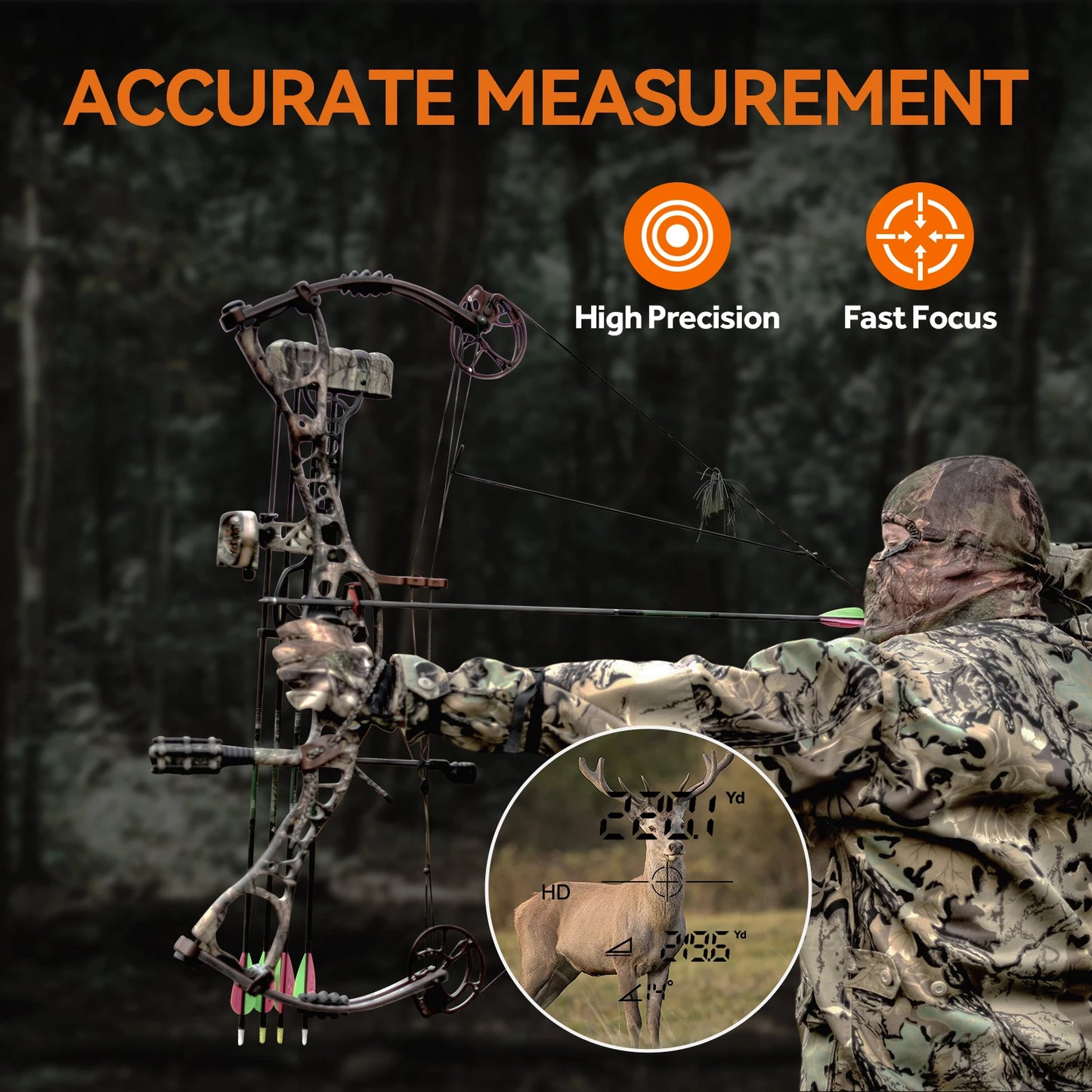 Range finder 7° Big Field 656Yd laser rangefinder