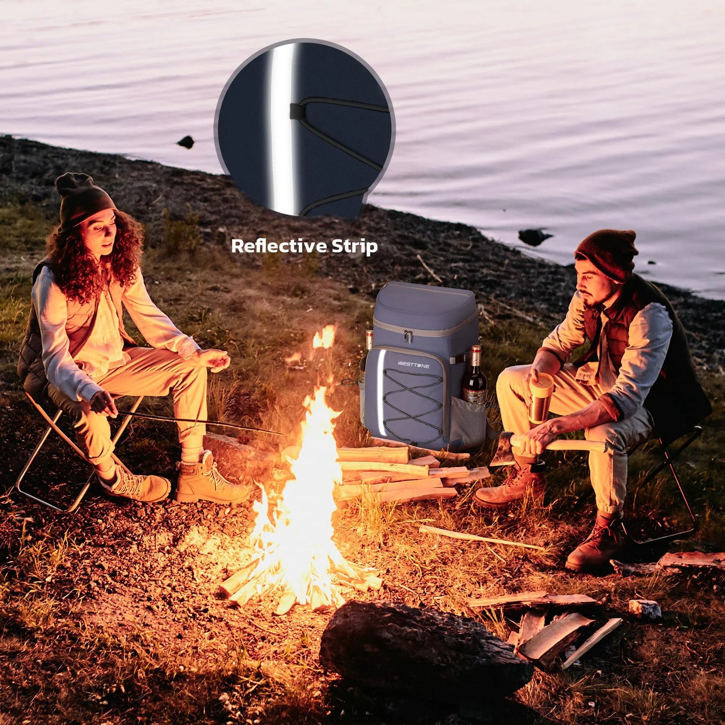 35 Can Cooler Backpack Leakproof Insulated Soft Cooler Bag