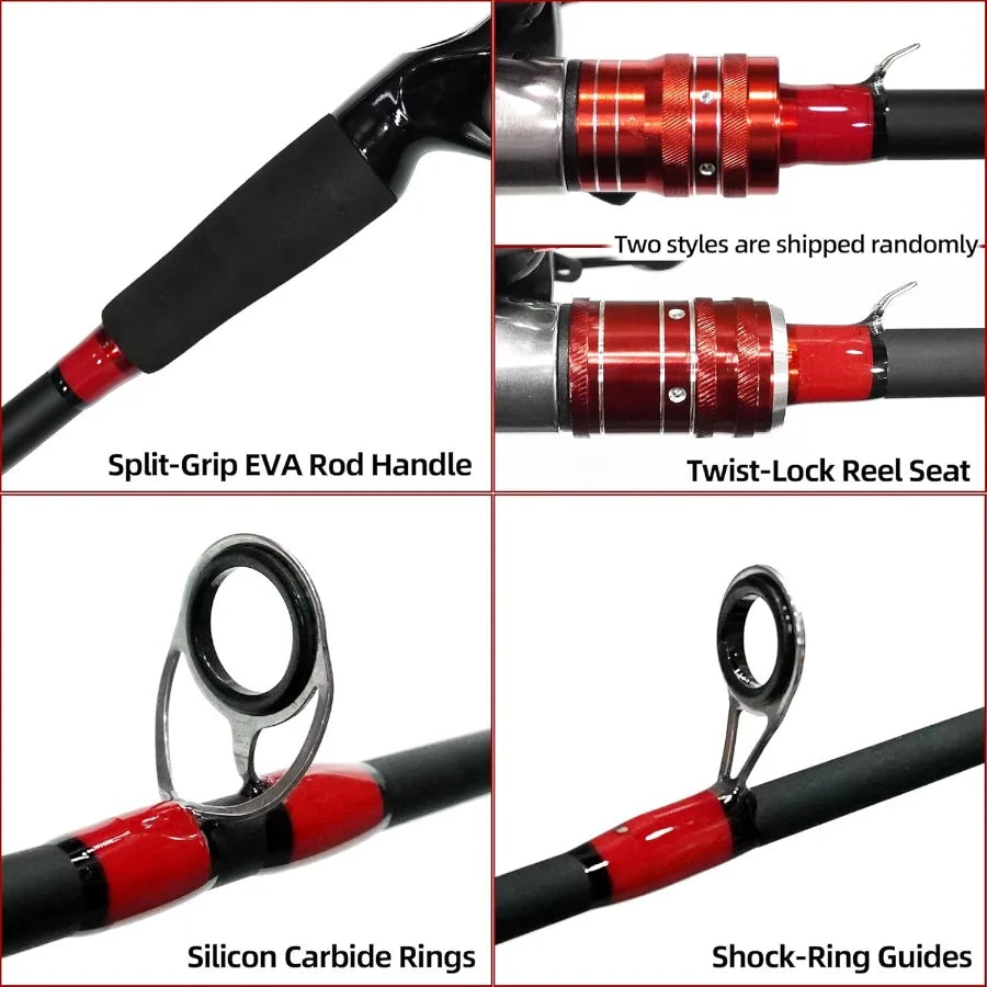 Kilitn Fishing Rod and Reel Combo Baitcasting Combo