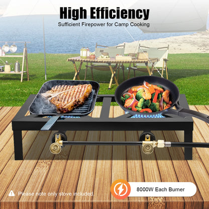 Portable Camping Gas Stove Double Burner