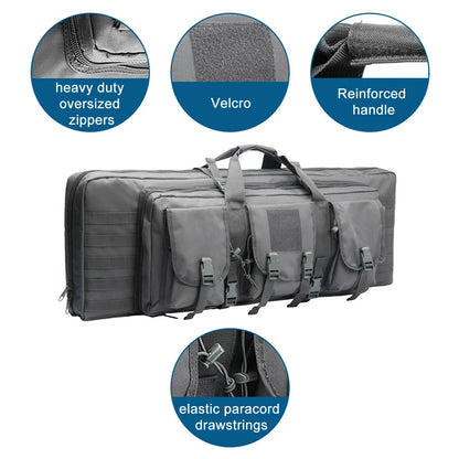 32 38 42 48 inch Tactical Double Rifle Case Molle Bag
