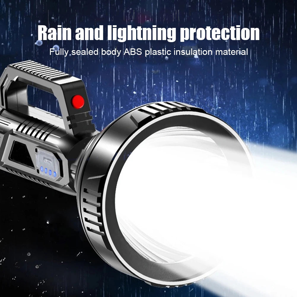 LED Searchlight 3 Modes  USB Rechargeable Life Waterproof