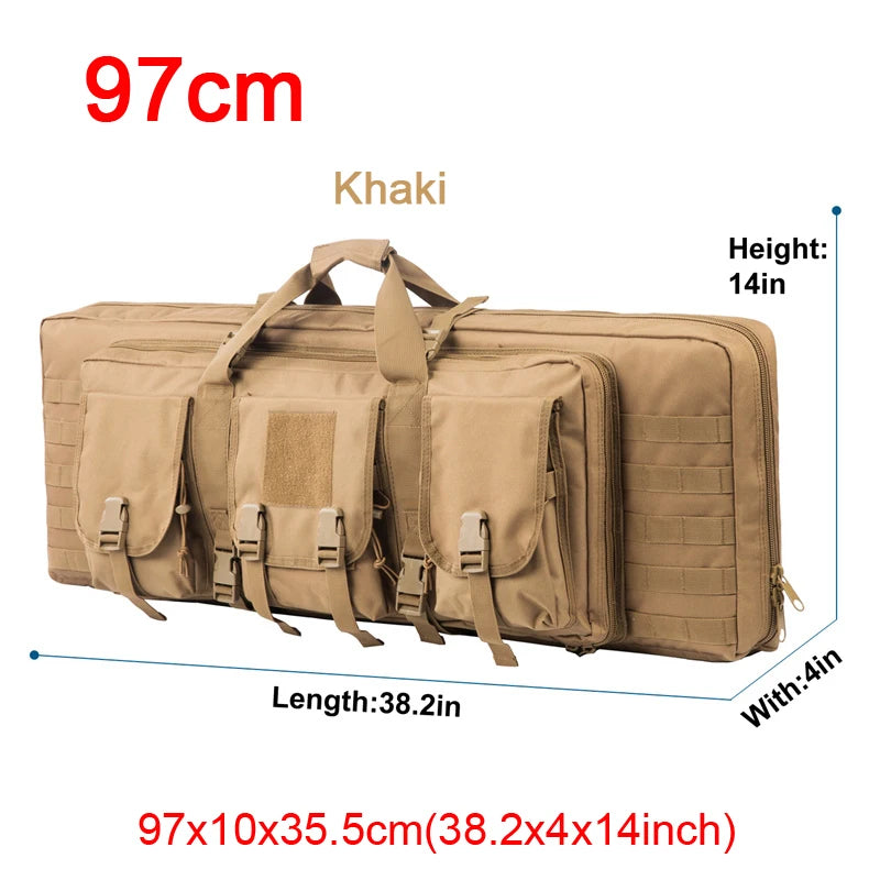 32 38 42 48 inch Tactical Double Rifle Case Molle Bag