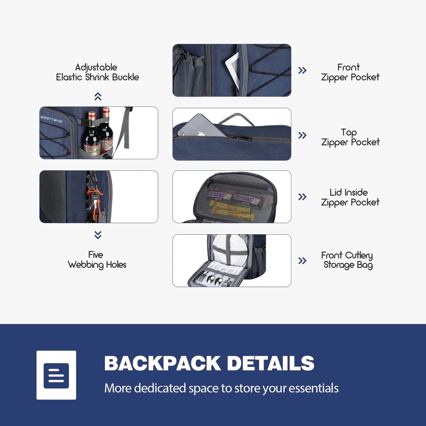 35 Can Cooler Backpack Leakproof Insulated Soft Cooler Bag