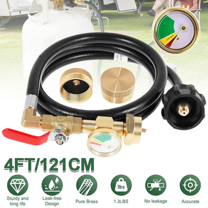36Inch High-Pressure Propane Refill Adapter Hose