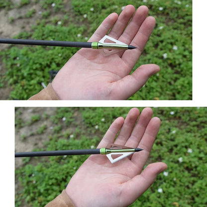 12Pcs 100 Grain Broadheads 3 Blades Tips
