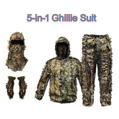 Hunting  Jungle Leaves  Camouflage Ghillie Suit  With Hood