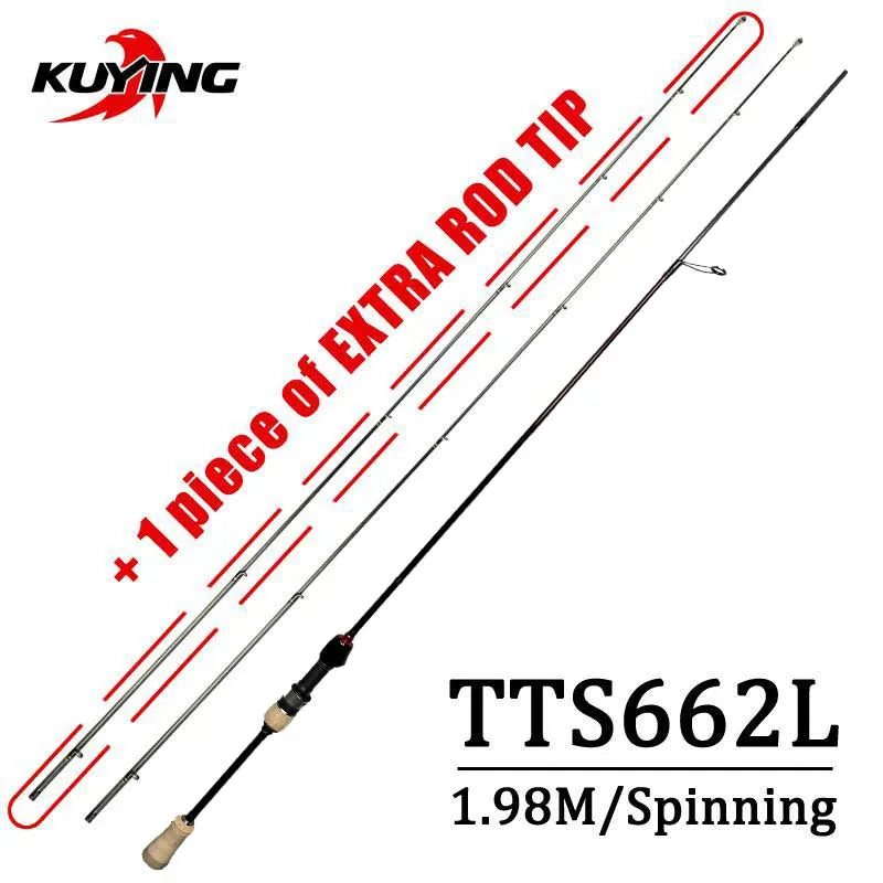 KUYING TETON Super Ultra Soft Light Fishing Rod Pole Combo