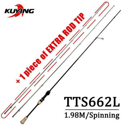 KUYING TETON Super Ultra Soft Light Fishing Rod Pole Combo