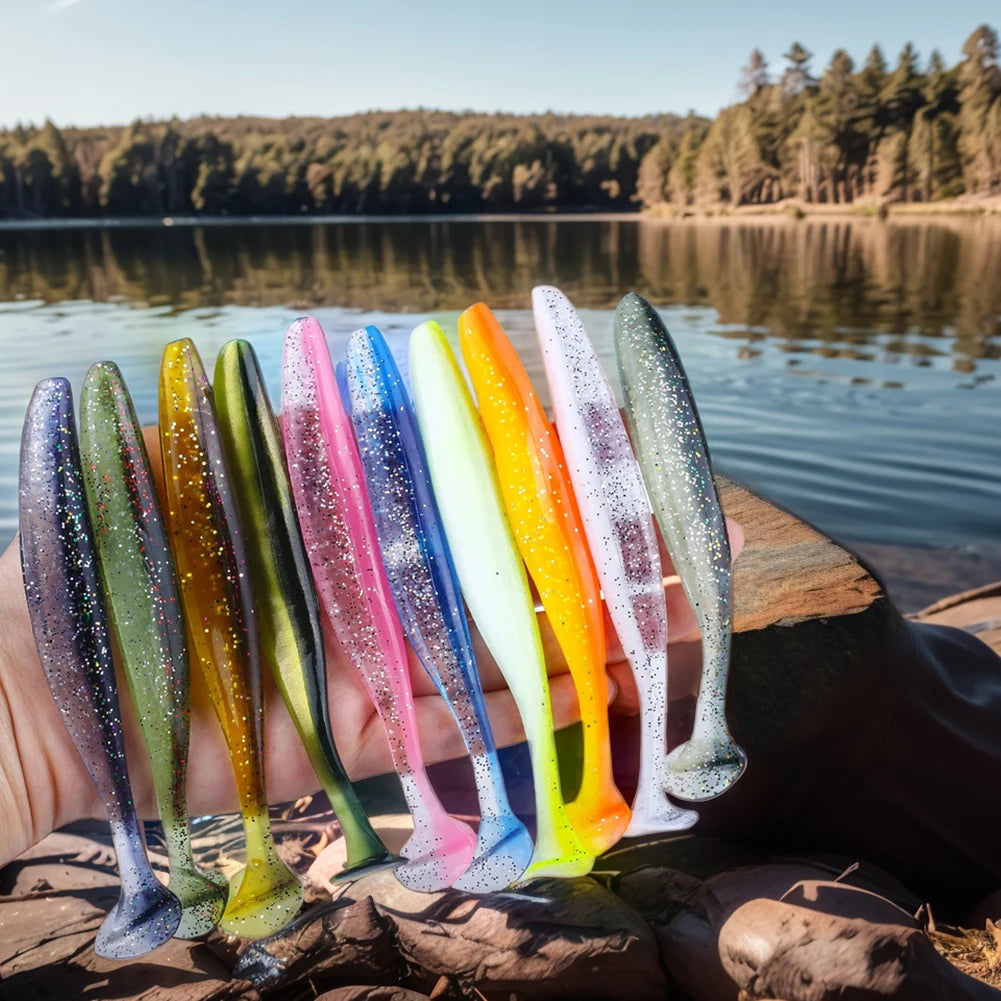 10Pcs 9cm Fishing Lures Plastic Fishing Soft Lure