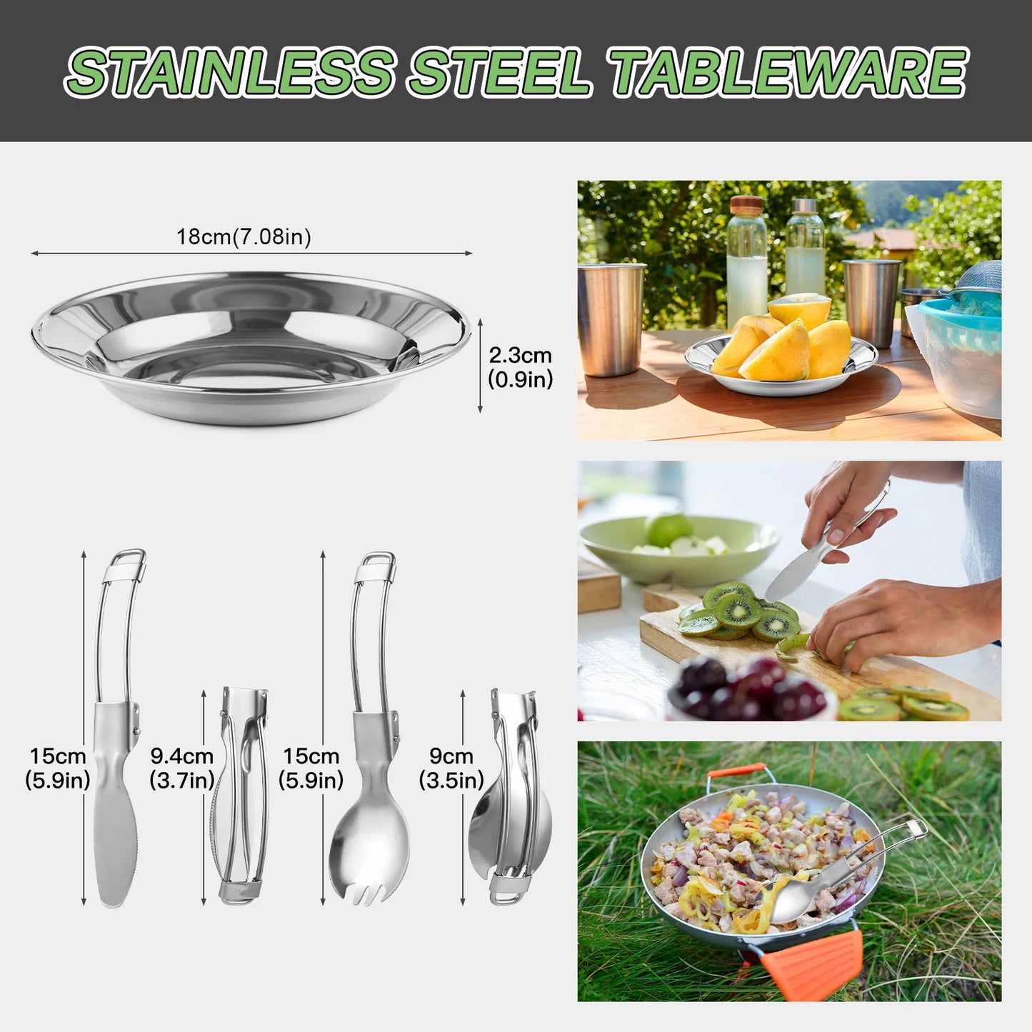 Camping Cookware Mess Kit Outdoors Camping Pot