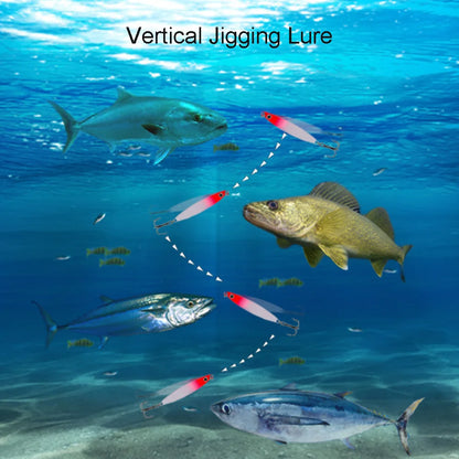 6pcs Metal Cast Jig Spoon 40g Fishing Jigs