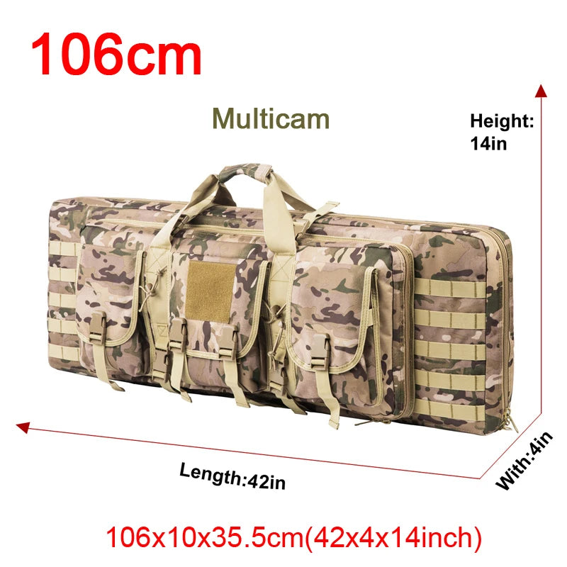 32 38 42 48 inch Tactical Double Rifle Case Molle Bag