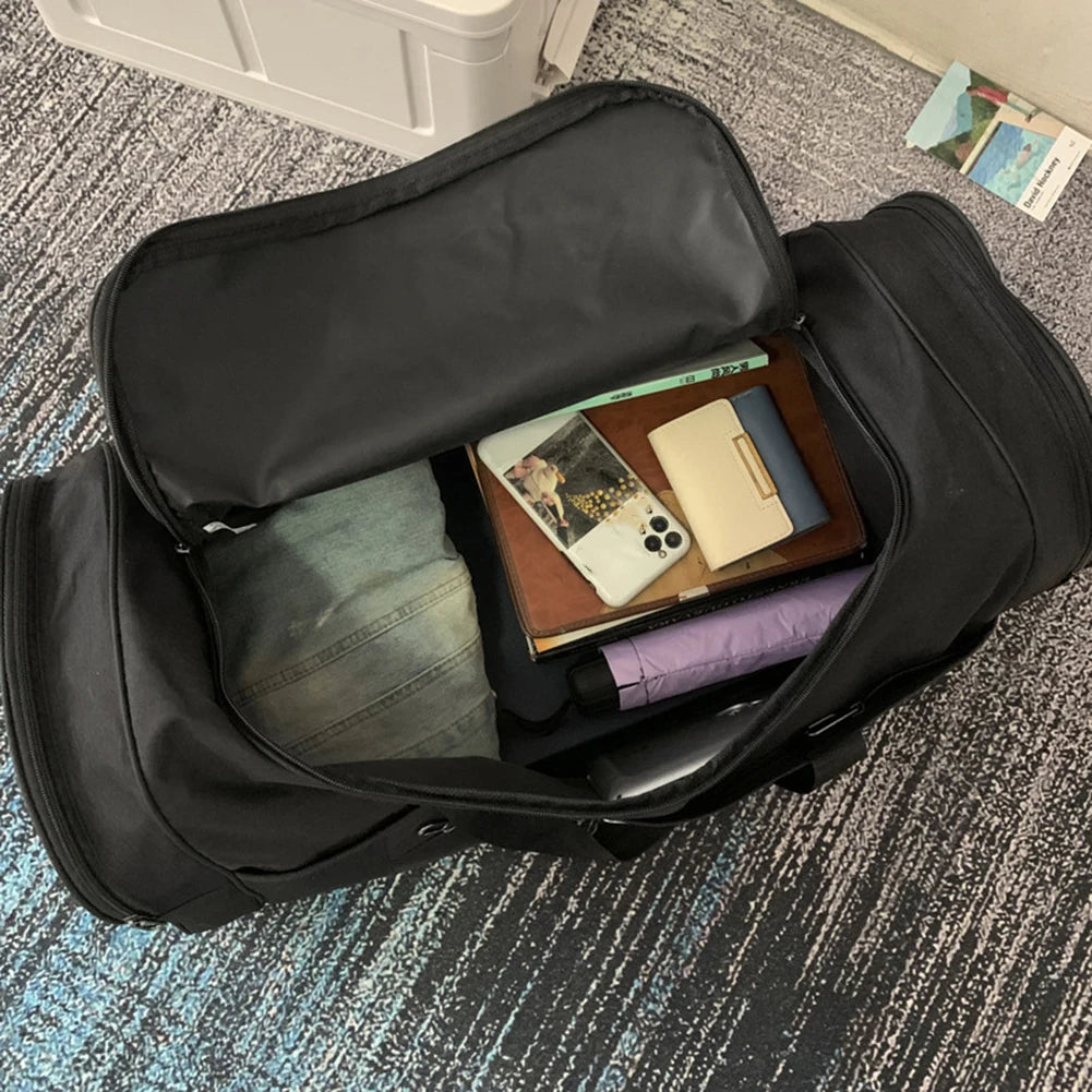 Weekend Duffle Bag Large Capacity Oxford Trip Work Storage Bag Waterproof Portable Unisex Zipper Outdoors Business Duffle Bag