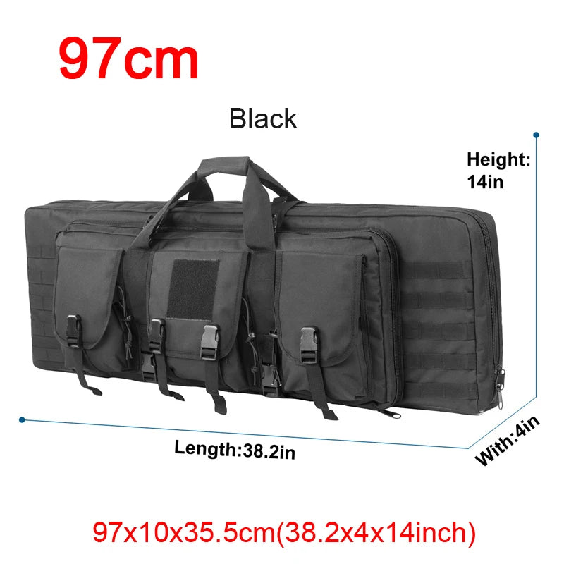 32 38 42 48 inch Tactical Double Rifle Case Molle Bag