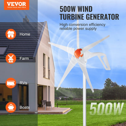 12V 500W/800W Wind Turbine Wind Power Generator