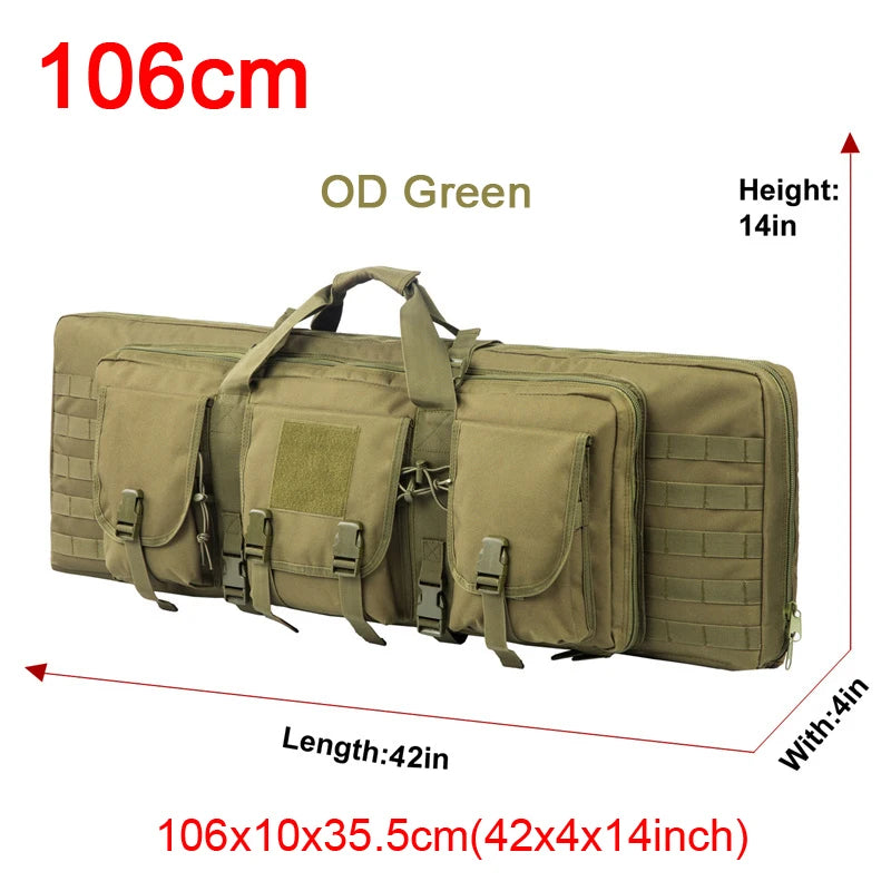 32 38 42 48 inch Tactical Double Rifle Case Molle Bag