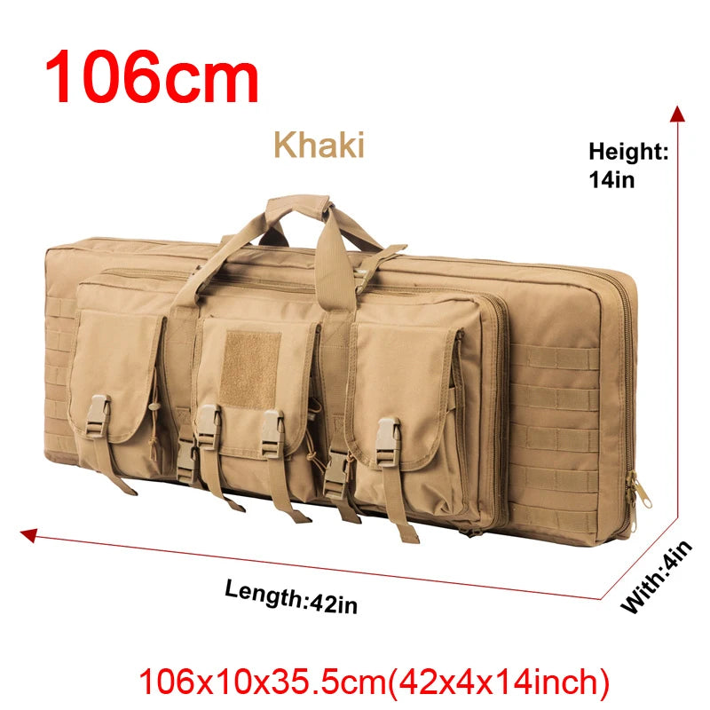 32 38 42 48 inch Tactical Double Rifle Case Molle Bag