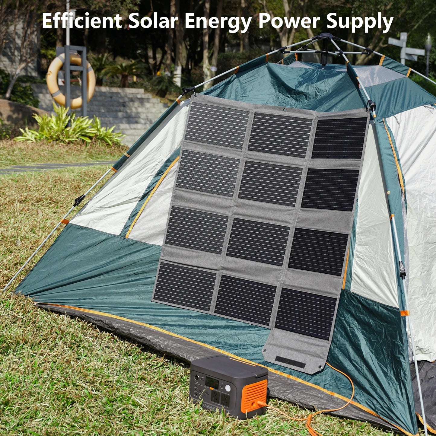 120W Foldable Solar Panel A/DC Outputs Portable Waterproof