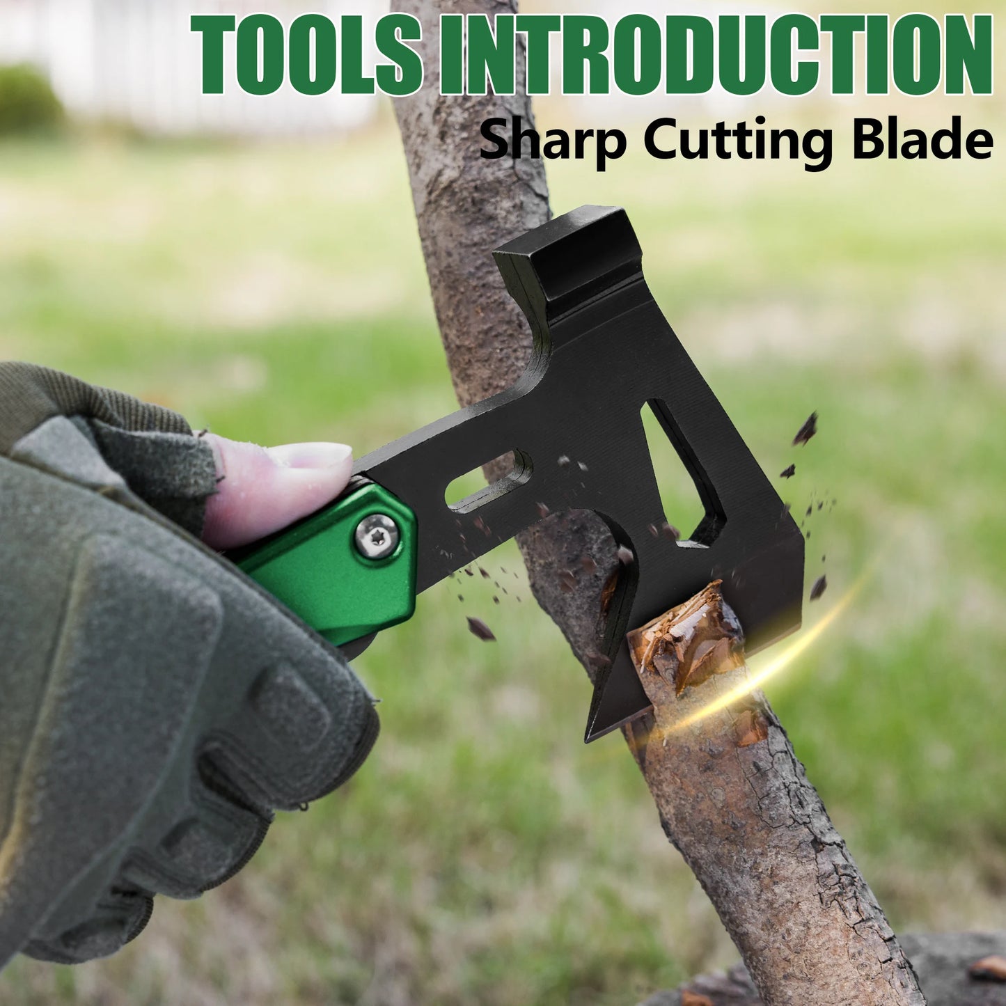 Camping 14-in-1 Multitool,  Stainless Steel with LED Light,