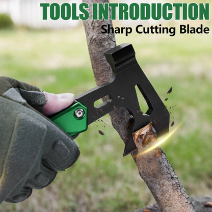 Camping 14-in-1 Multitool,  Stainless Steel with LED Light,