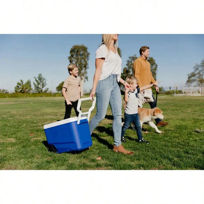 Hard-Sided Cooler (with Wheels) Blue 38-Quart