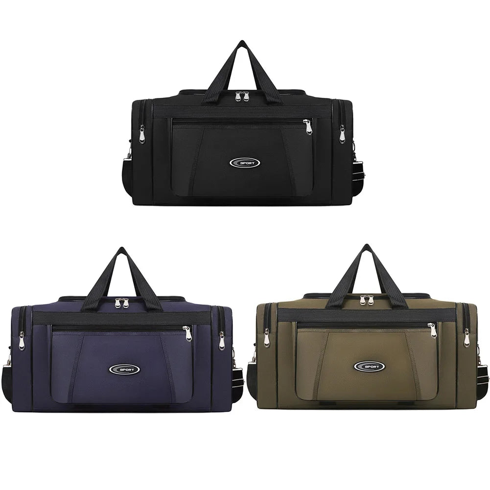 Weekend Duffle Bag Large Capacity Oxford Trip Work Storage Bag Waterproof Portable Unisex Zipper Outdoors Business Duffle Bag